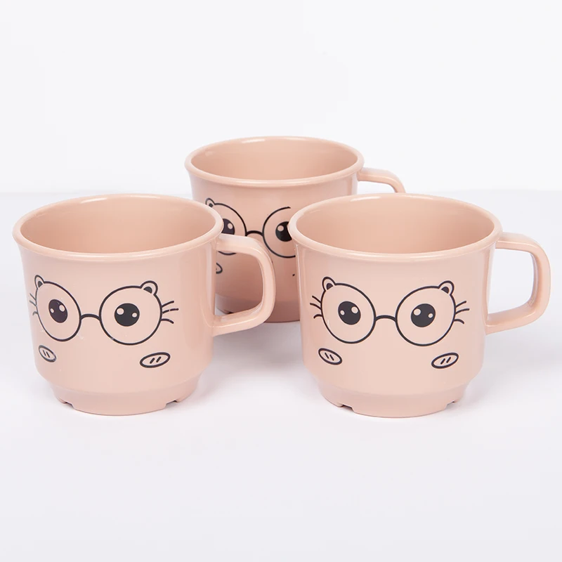 factory directly customized logo lovely reusable wine cup with handle mug wholesalers coffee kids plastic cups