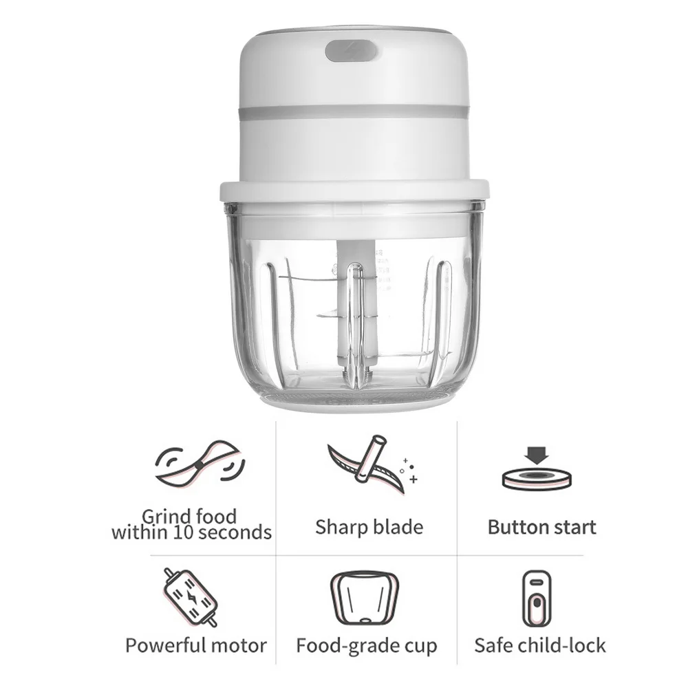 NEW ORIGINAL Mini 110 Portable Food Processor Electric Garlic Masher Chopper Grinder For 2021
