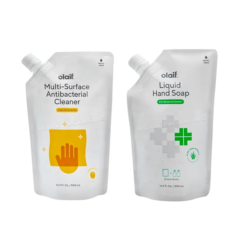 Customized liquid spout pouch bag plastic food grade stand up pouch with spout