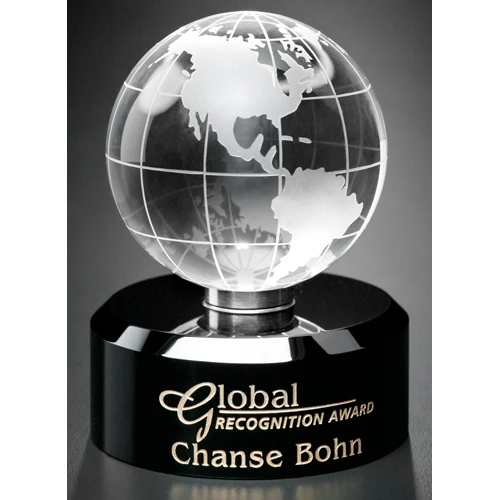 Mh-q0024 Decorative Personalized Clear K9 Crystal Black Ball Paperweight With World Map