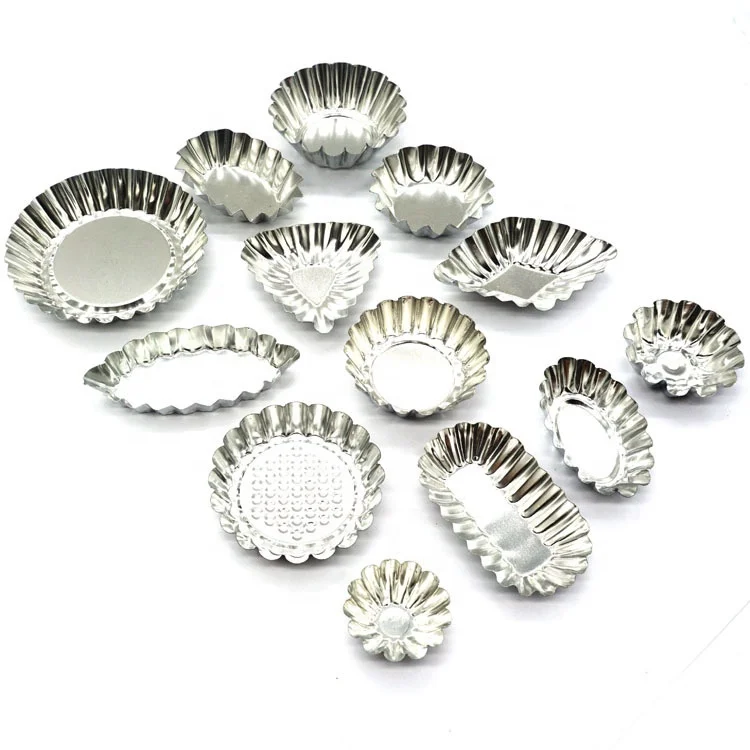 Amazon Hot Sale Tin Material Baking Tools Sailing Boat Shape Metal Egg Tart Mold