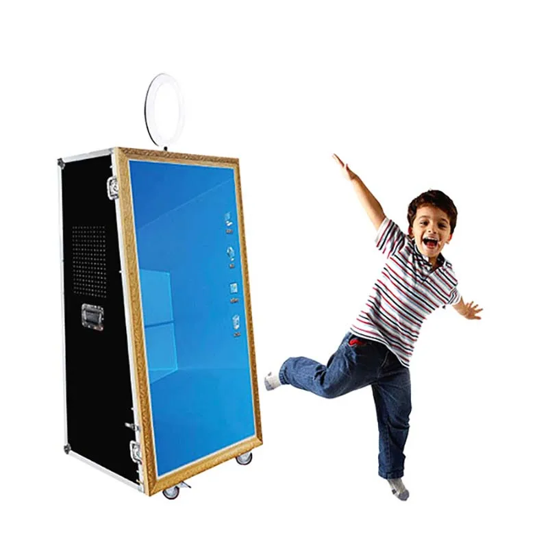 2024 Hot Sale Portable Selfie Selfie Magic Photo Mirror Booth Camera Photo Gif With Fill Light Lamp Manual Touch Screen Magic