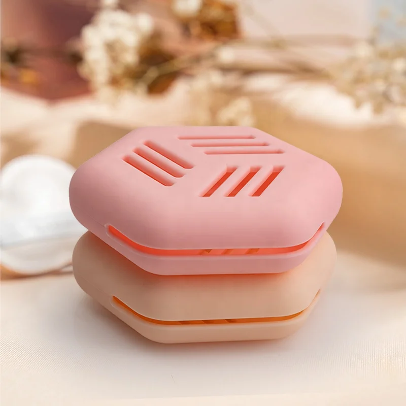 Wholesale Custom Beauty Powder Puff Silicone Box Makeup Sponge Box Silicone Packaging Box