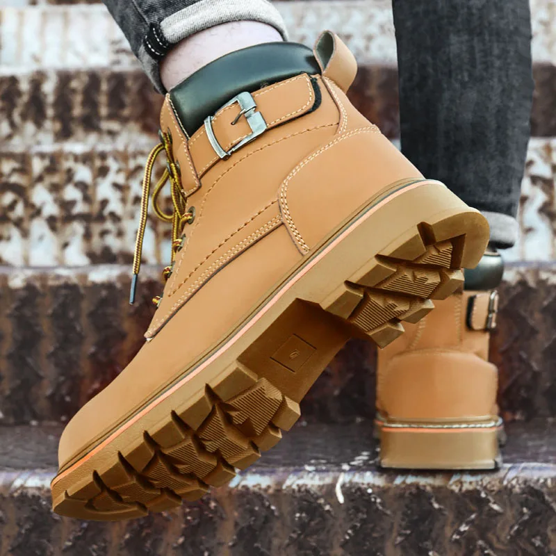 CNGDY Low price high top leather upper working labor insurance safety shoes for men Safety Boots