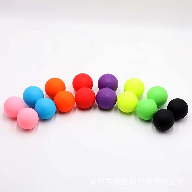 Fitness  Wholesale Yoga Logo Custom Full-Body Solid Silicone Muscle Deep Tissue Lacrosse Double Peanut Hand Massage Ball