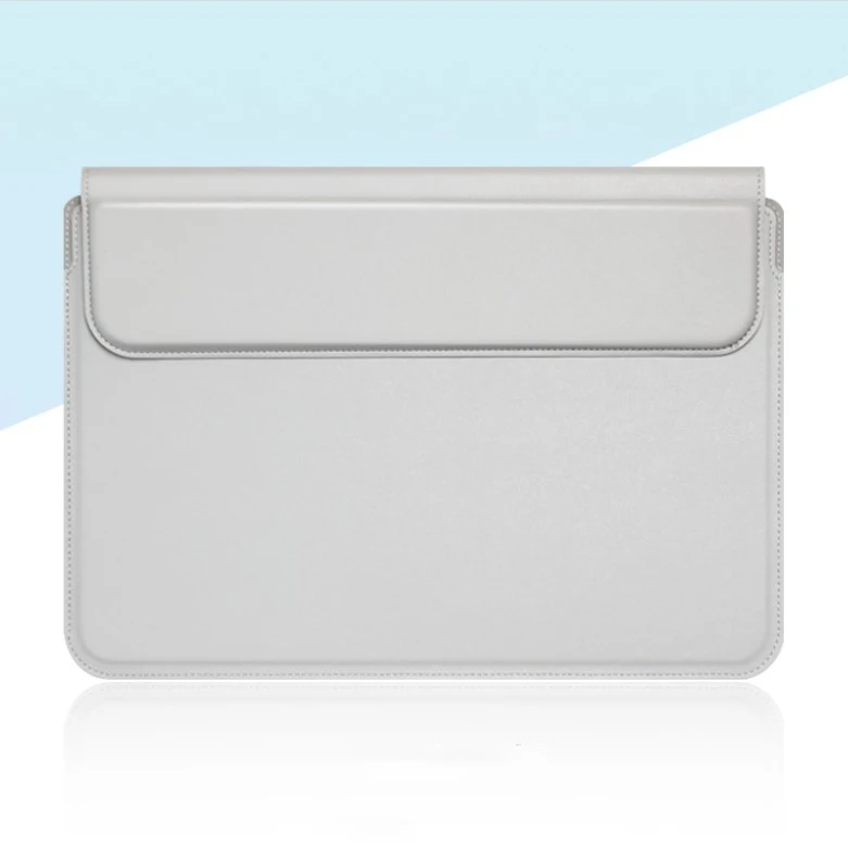 For Macbook 13'  Leather Sleeve With Stand Holder Easy Carry Case Bag
