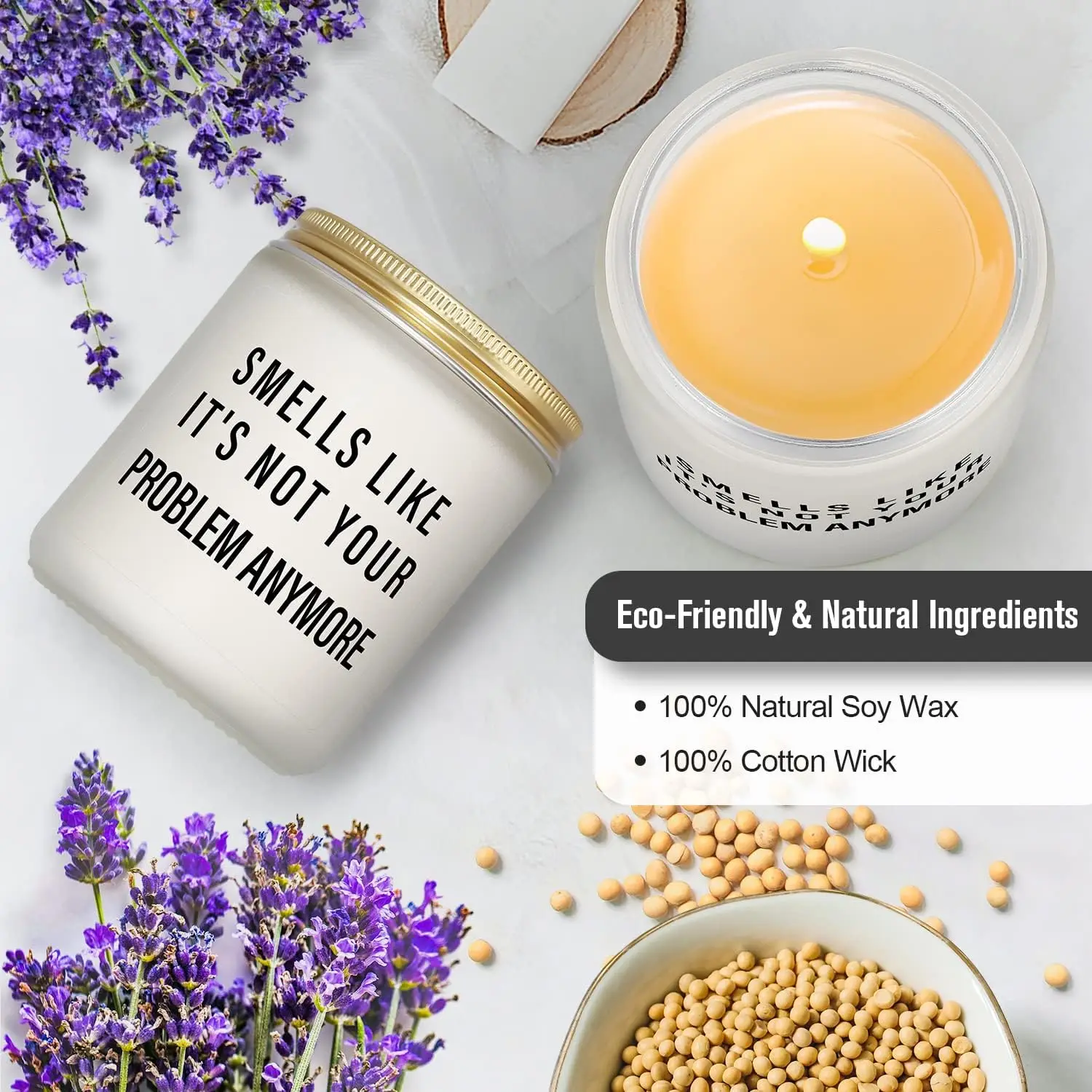 Funny Gifts Mom/Dad/Son/Sister Happy Birthday Gifts 7oz Luxury Novelty Lavender Scented Soy Candle For Christmas/Holiday