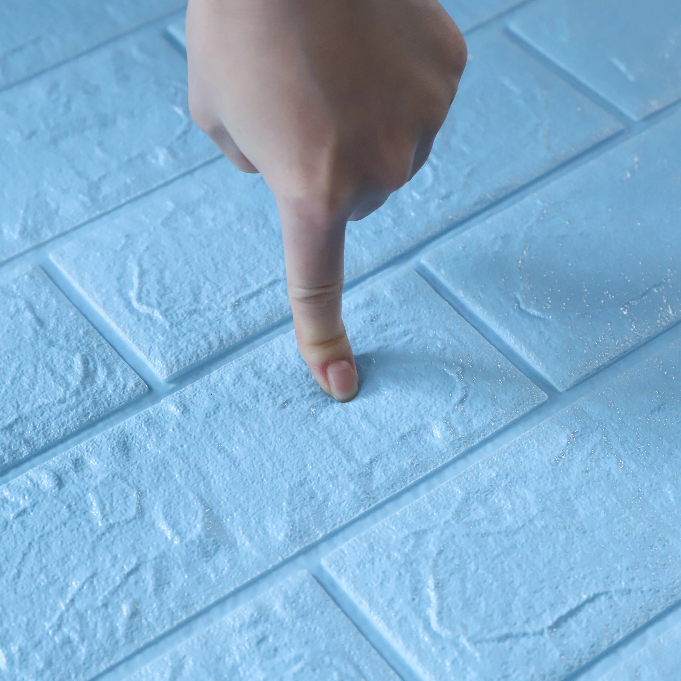 DIY sheets blocks pe foam 3d bricks deep embossed stone wallpaper