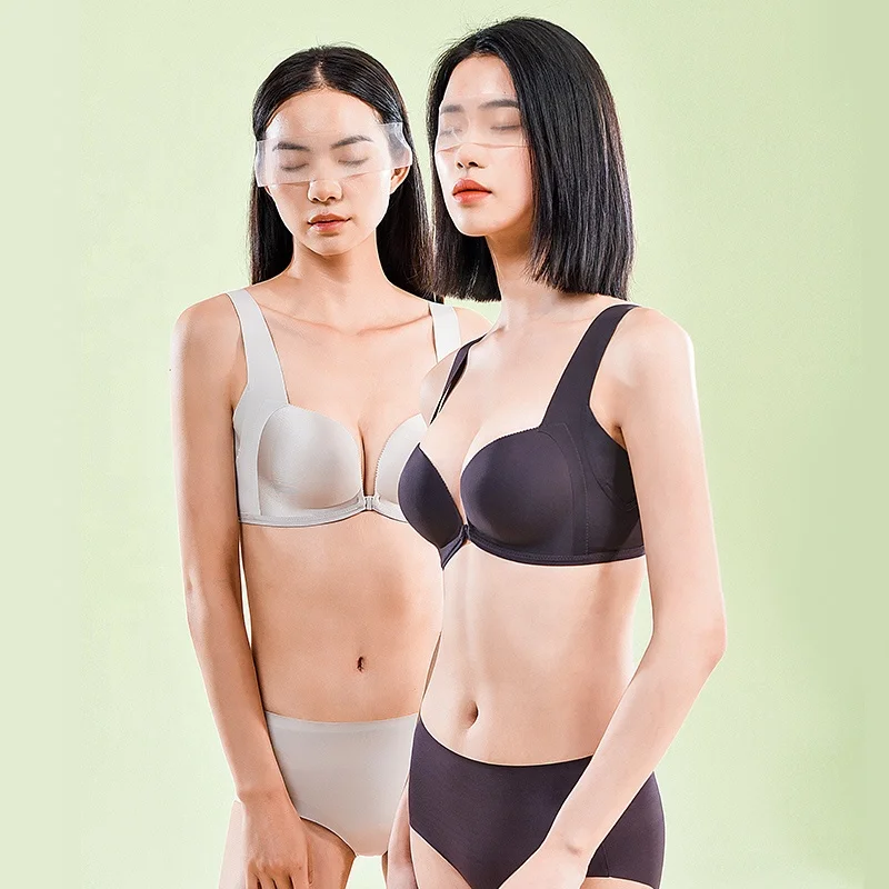 PAERLAN Wholesale Top Front Closure Thin & Thick Cup Push Up Big Breast Bra For Women