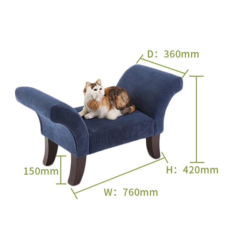 Pet furniture solid wood frame pet dog sofa luxury dog bed sofa for dogs cats