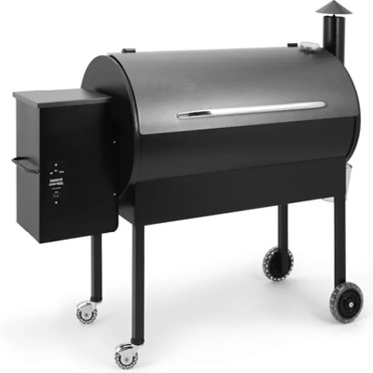 Wood pellet smoker bbq grill with color screen wifi controller barbecue master wood pellet grill