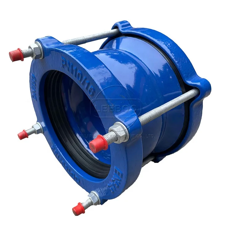 Leeboo High quality flexible ductile iron pipe universal gland adapter expansin joint wide range dresser type coupling joint