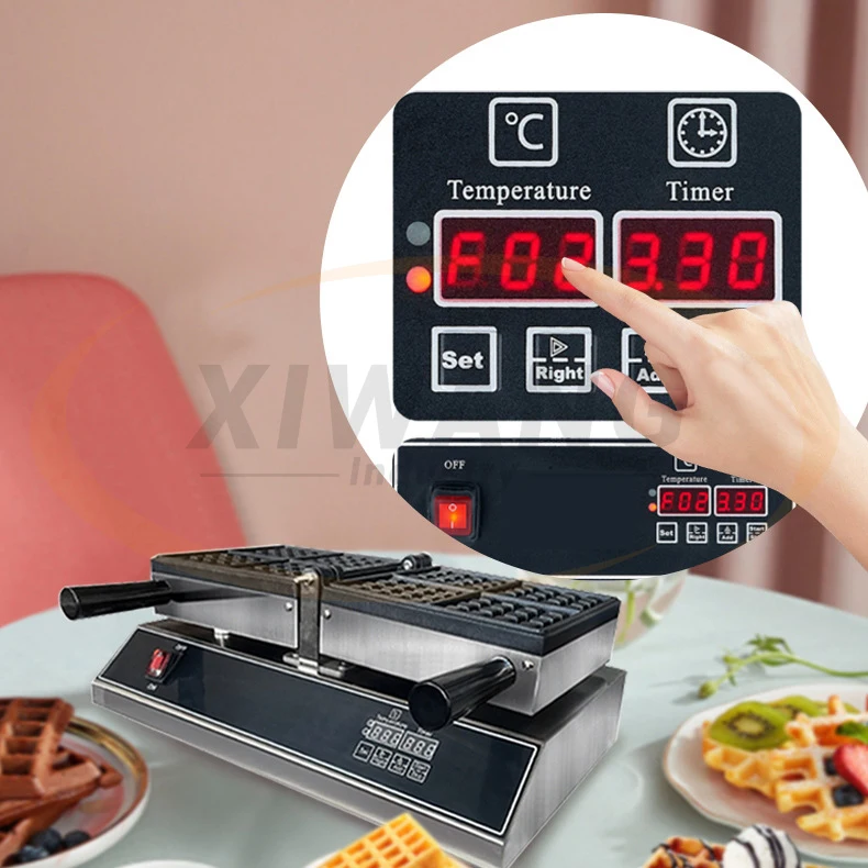 Commercial NON-Stick Square Waffle Machine Fully Automatic Egg Waffle Making Machine Pancake Machine