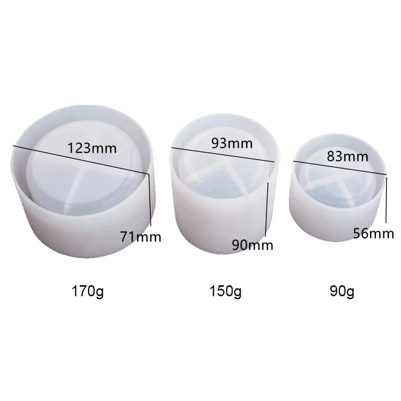 Desk Decoration Round Geometric Polygonal Concrete Mini Plant Pot Mold Reusable Silicone Molds For Concrete