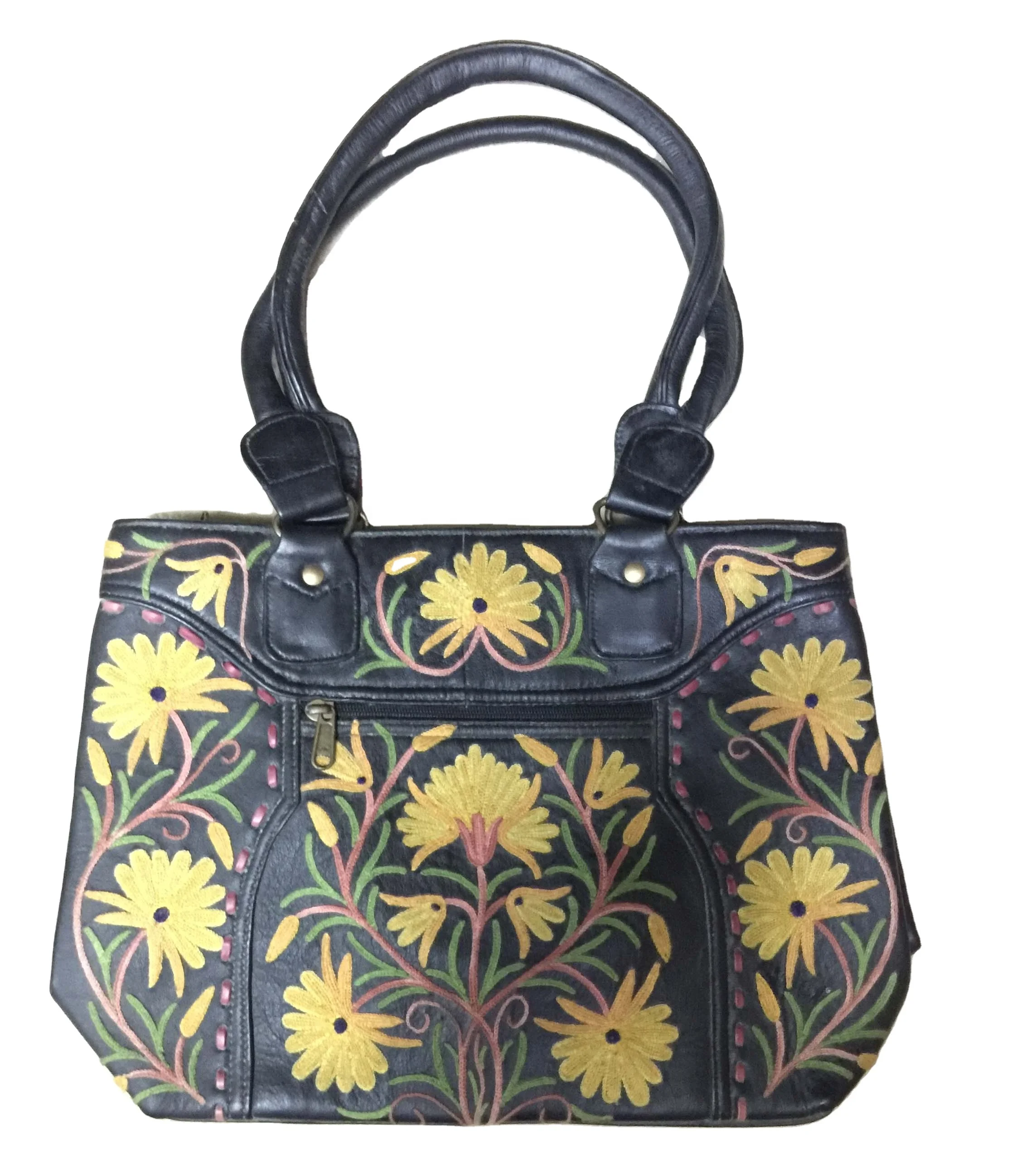 
Leather hand bags/Leather and suesed bags/Women Genuine Leather Lady Nylon Leather Handbag Leather Bags 