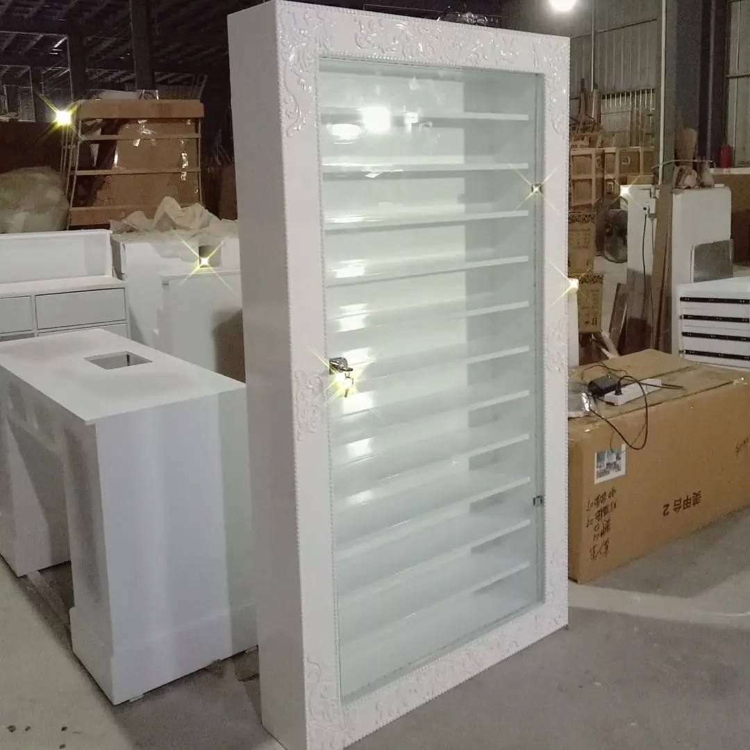 King shadow Custom display rack wall-mounted metal nail art polish holder display stand nail polish shelves