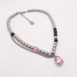 BSCI audit factory extra large ball chain 8mm thick stainless steel beaded necklace