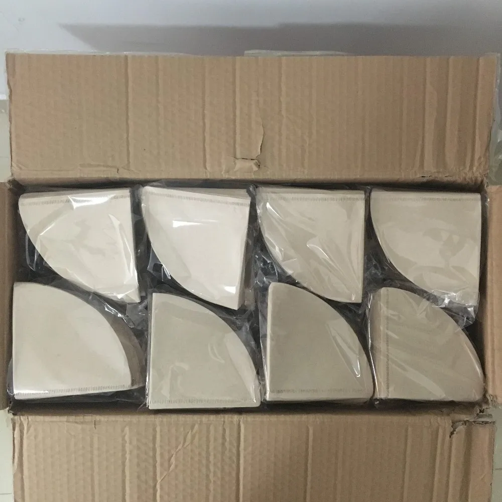 100PCS Paper Dripper Cones 1 to 4 Cups Size 02 Coffee Filter Paper