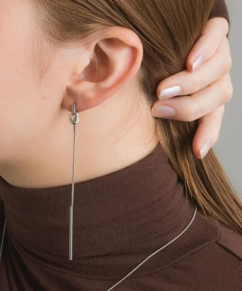 Wholesale High End Steel Earrings Waterproof Hypoallergenic 18k Gold Plated Tassel Women Earring Set Channel Jewelry