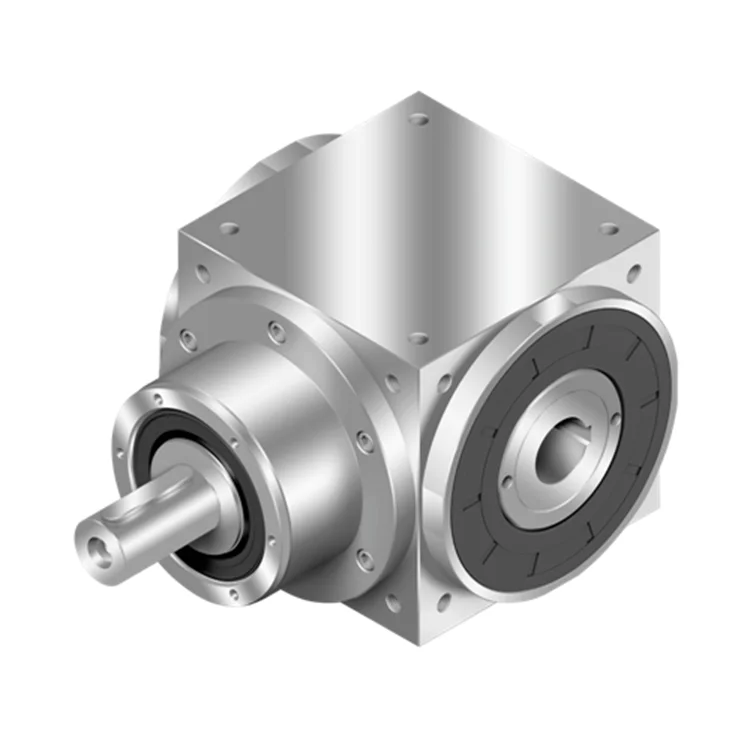 Guzuo AT170-FL 90 Degree Spiral Bevel Reducer Reductor Precision Steering Gearbox With 1 2 3 4 5 Ratio Servo Motor