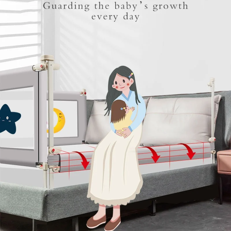 Portable Child Toddler Cot Safety Baby Bed Rail Bumper Kid Fence Breathable Mesh Folded Baby Bed Rail