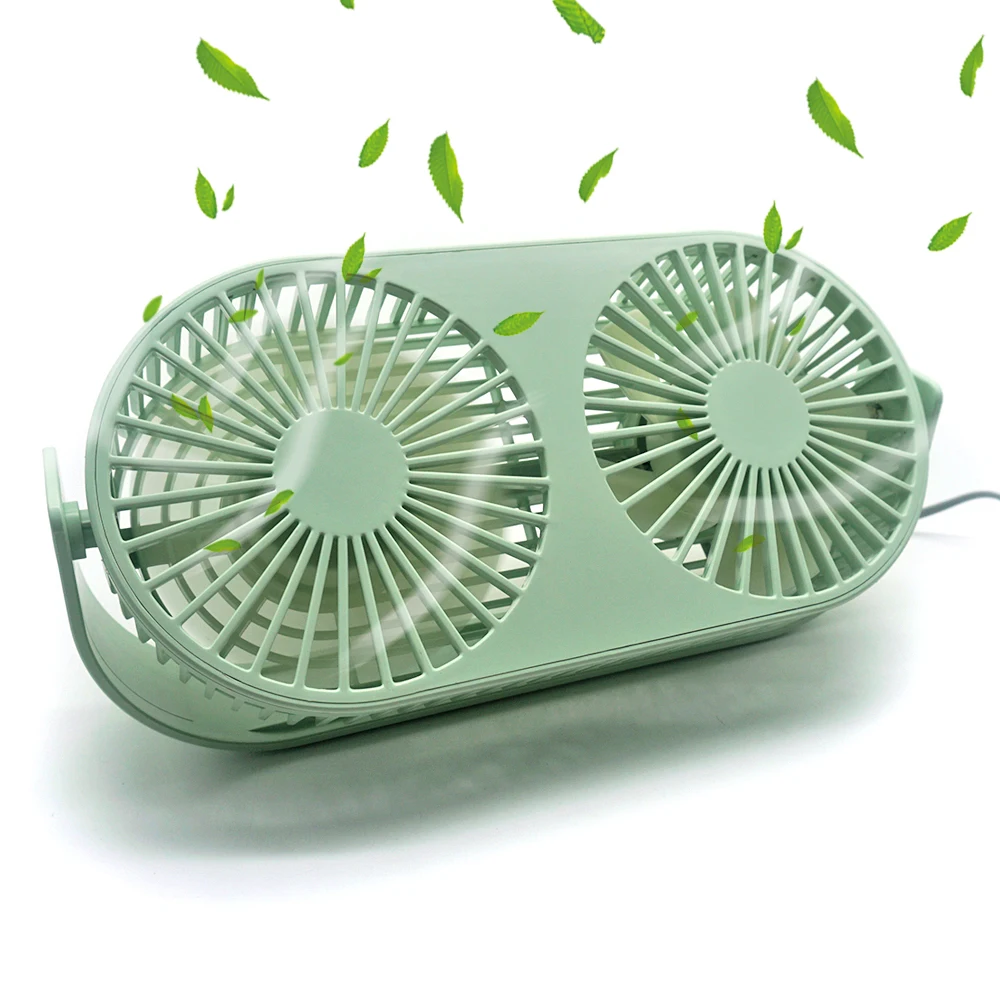 Portable Rechargeable Dual USB Air Cooling Mini Fan For Outside Fishing with aromatherapy repellent pad