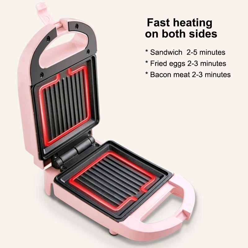 110V/200V Mini Electric Non-stick Coating Square Waffle Makers