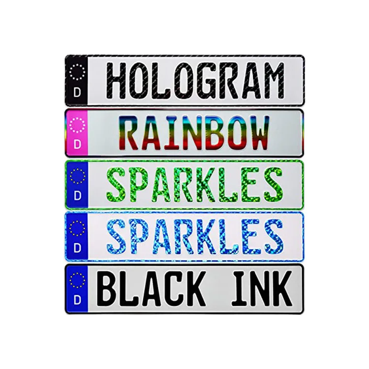 Factory wholesale custom number aluminum european license plates