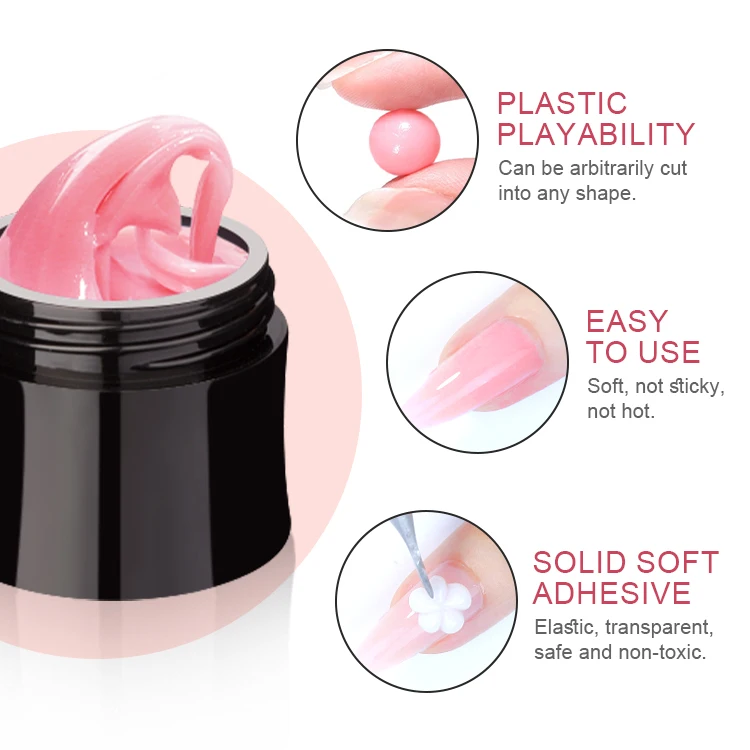 CaiXuan Oem Hot Selling Uv Nail Gel Polish Private Label Salon Extension Gel Colorful Solid Non Sticky Gel Builder