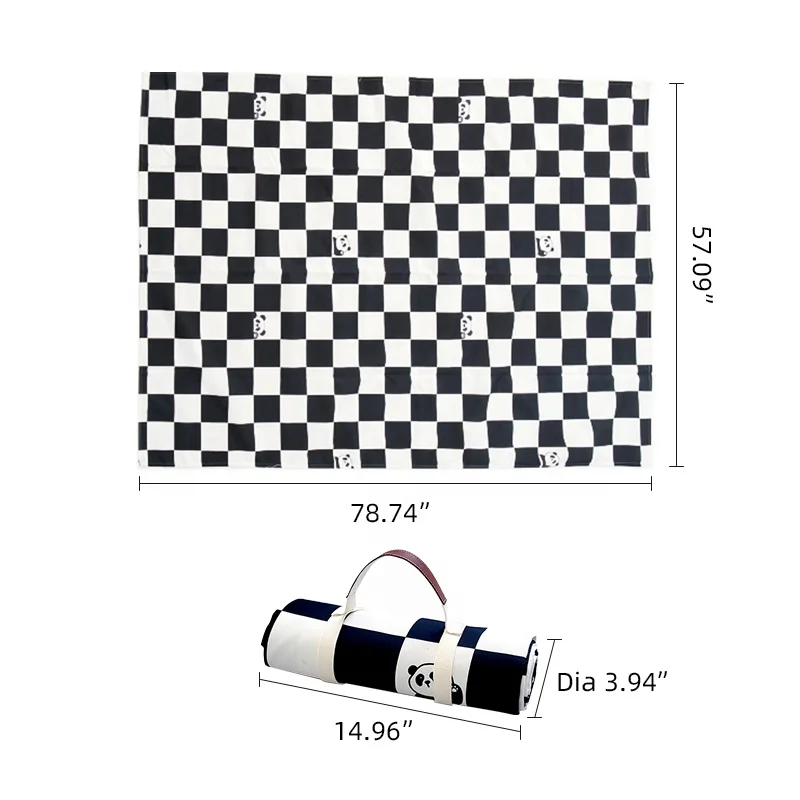 iNature China Manufacturer Best Waterproof Picnic Blanket Personalized Picnic Blanket With Carrying Strap