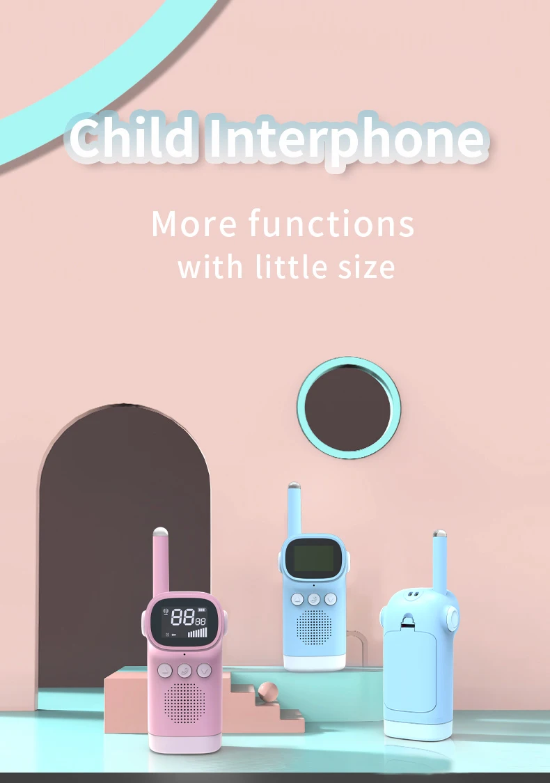 new model pink cheap boys radios 2 phones pink kids walkie talkies