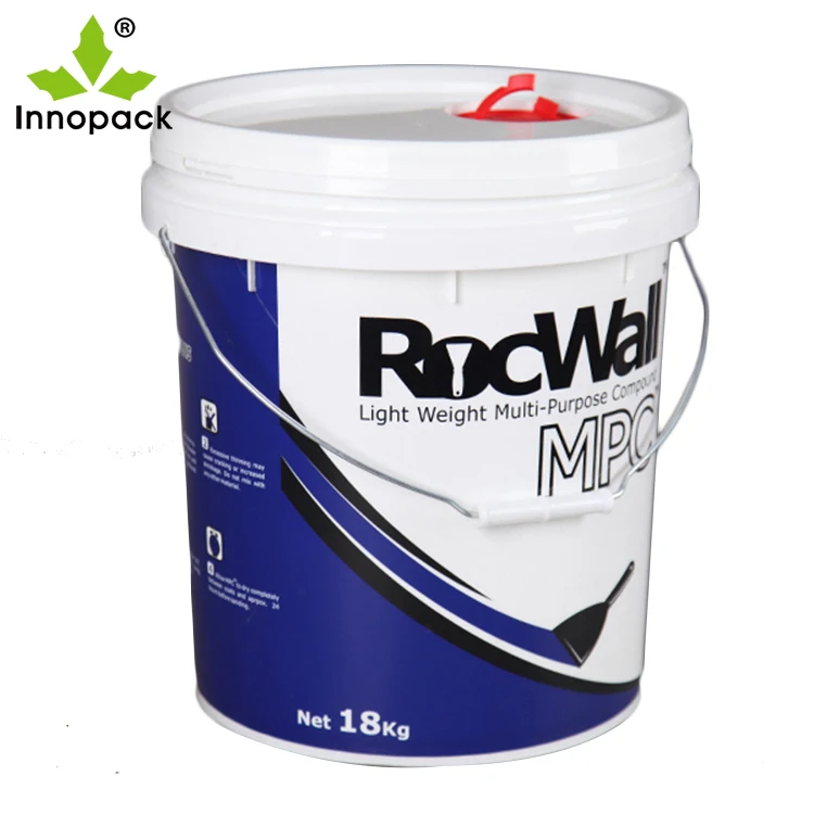 18Liter China Manufacturer Round Plastic Paint Pail with Metal Handle and Lid 18L Hot Sale Plastic Paint Bucket