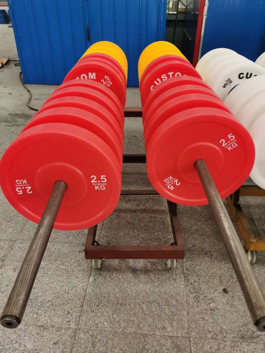 450mm Hot Selling Weightlifting Training Adjustable Gym Plate Bumper Plates Plastic Weight Plate