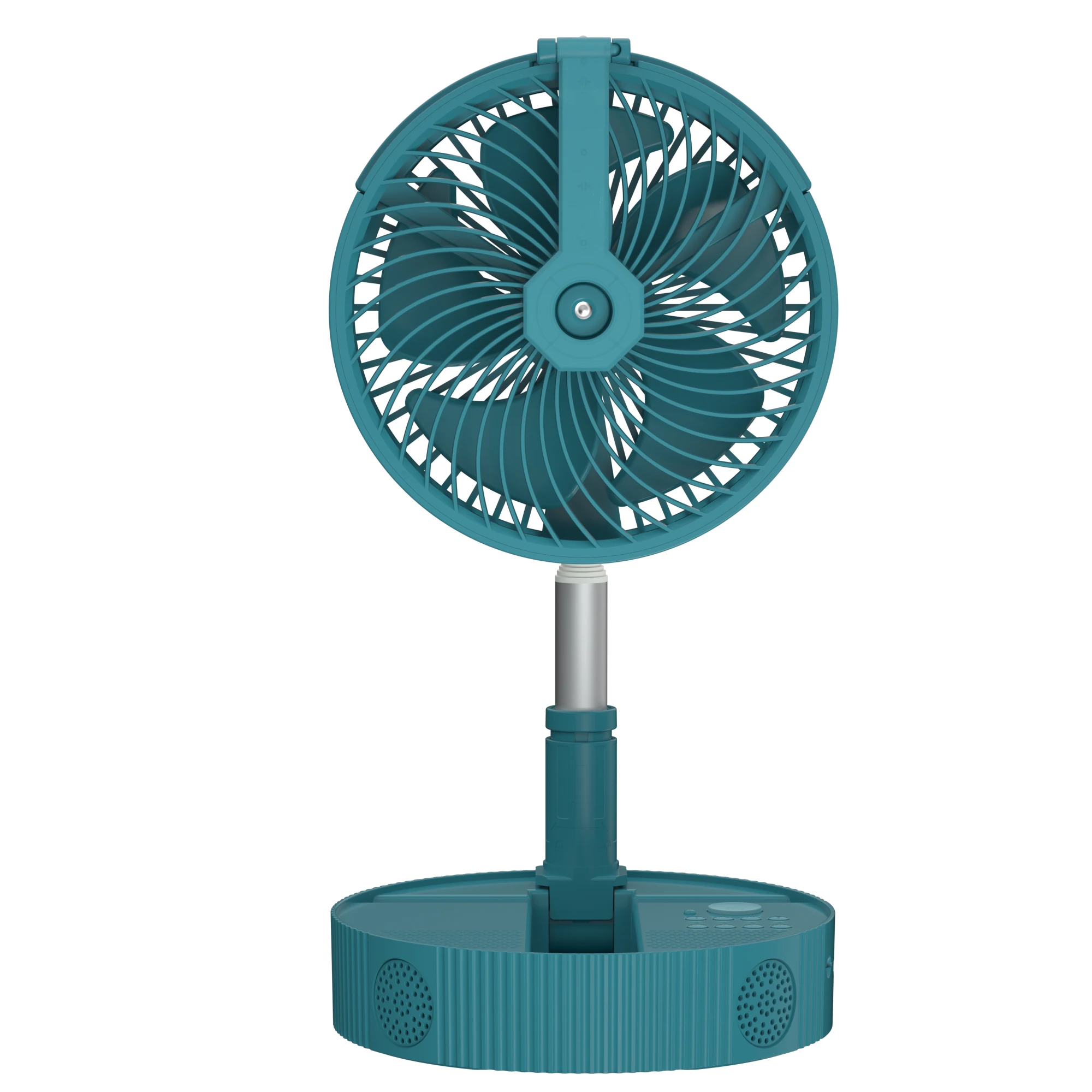 rechargeable multifunctional  portable mist fan with light and radio and TF card and 10000mah lithium battery 1075mm height