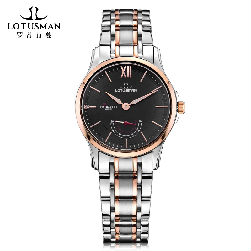LOTUSMAN  Wrist watch Fashion Luxury Waterproof  Ladies quartz watch with real diamonds