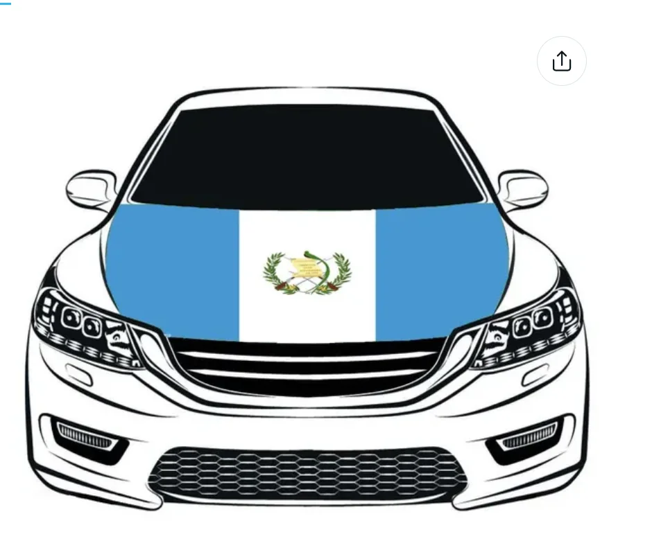 custom printed Guatemala flag Car Engine Hood Cover Car Bonnet Flag