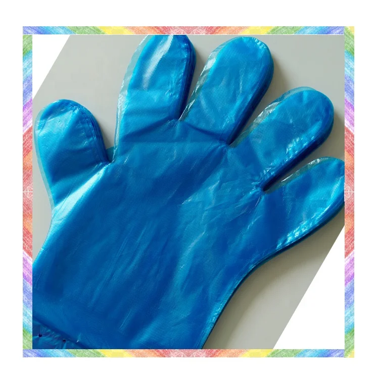 Disposable AB Cuff PE Gloves with Plastic Cards Gloves Wholesale PE Transparent Film Plastic Gloves