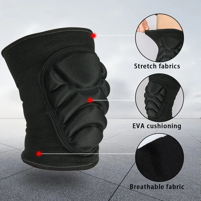 Sports outdoor compression protective anti-collision knee pads with thicken eva foam
