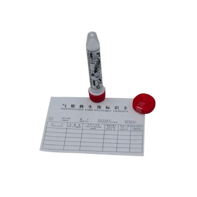 Marine cheap price SOLAS regulation liferaft identification tube identification card