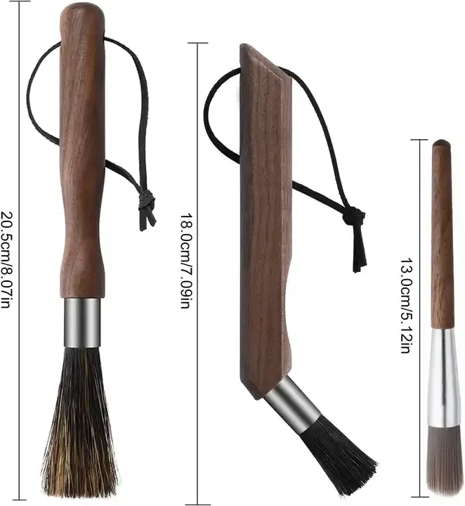 Оптовая продажа домашняя кухонная щетка для эспрессо чистки кофе с деревянной ручкой