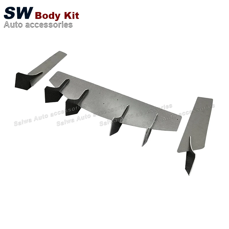 Dry Carbon Fiber MD Style Rear Bumper Lower Spoiler For Ford Mustang Rear Bumper Splitter Lip Diffuser Cover Trim 2018-2022