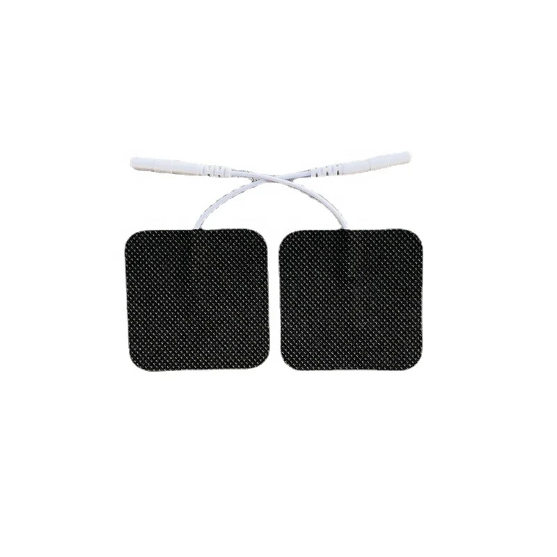 5x5cm Non-Woven Fabric Electrotherapy Electrode Patch Self-Adhesive Conductive Black Electrode Pad Tens Pad