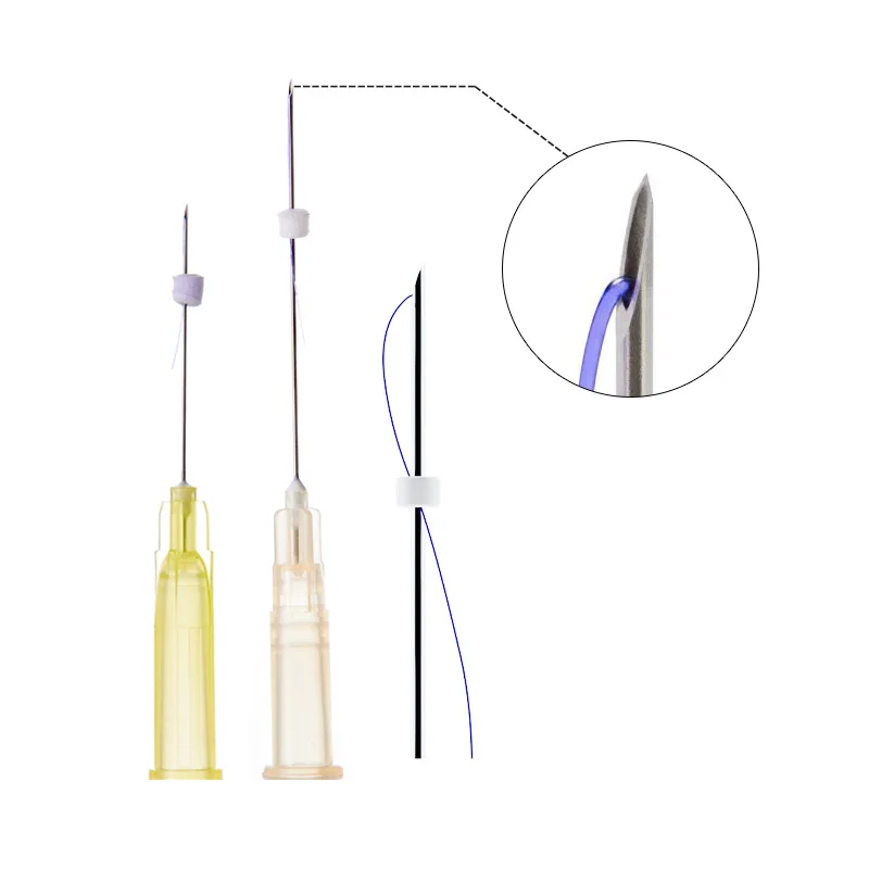 Best selling Absorbable sutures polydioxanone korea  face lifting 30G 13mm hilo mono pdo thread needle