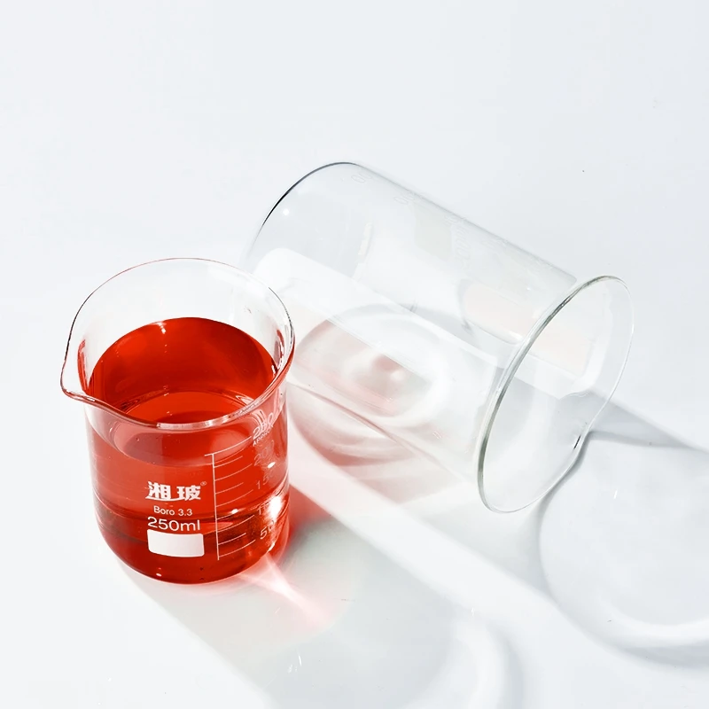 Прозрачный мерный стакан из боросиликатного стекла низкой формы, стакан 50 мл, 200 мл, 300 мл, 1000 мл, 5000 мл