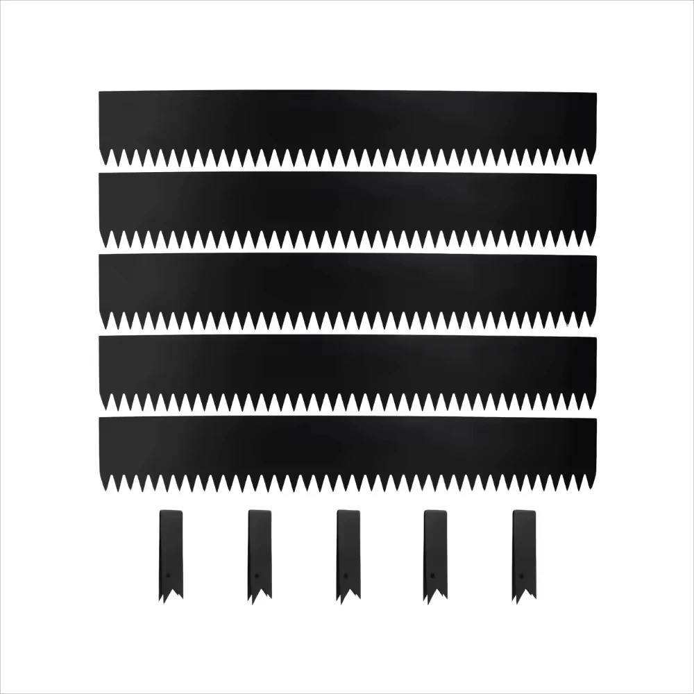High Quality Decorative Sharp And Long Slice Teeth Garden Grass 5-Pieces Metal Landscape Edging