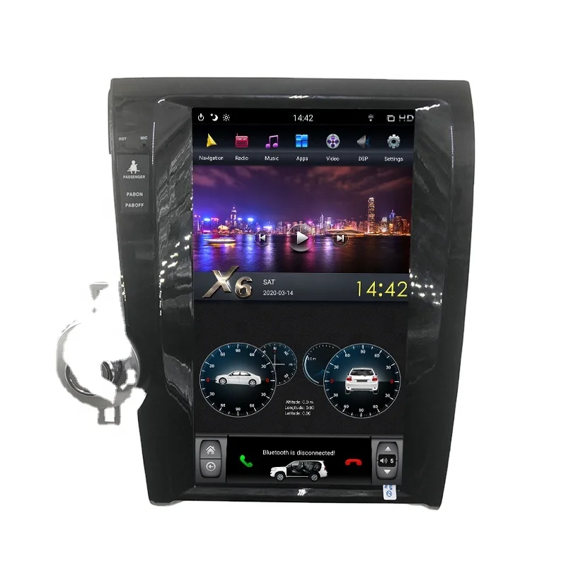  13 6 'Tesla Style 4 + 64 ГБ Android 9 0 PX6 автомобильный мультимедийный плеер для Toyota Sequoia Tundra 2007-2011 автомобильное аудио Радио
