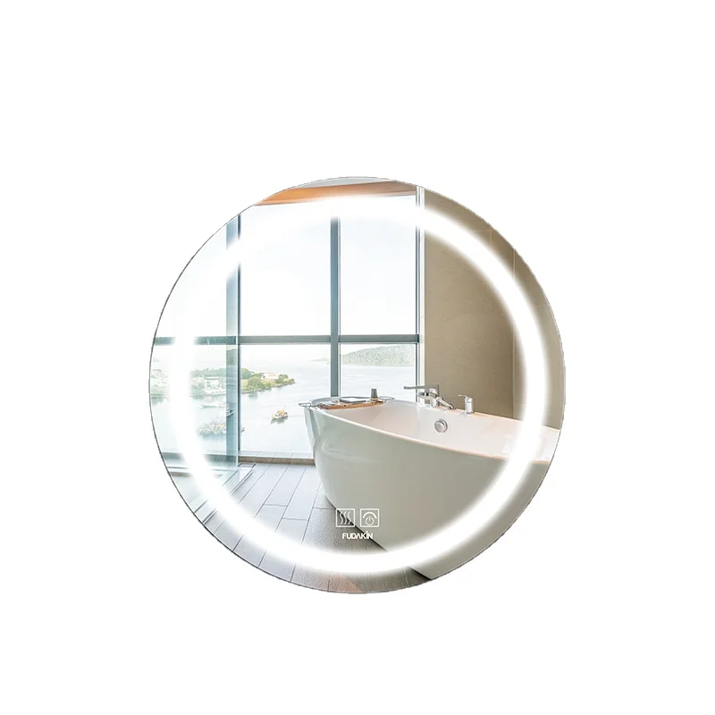 Touch Screen Mirror Large Lighted Makeup Round Bathroom Circle Vanity Light Smart LED Mirror With Wholesale Price