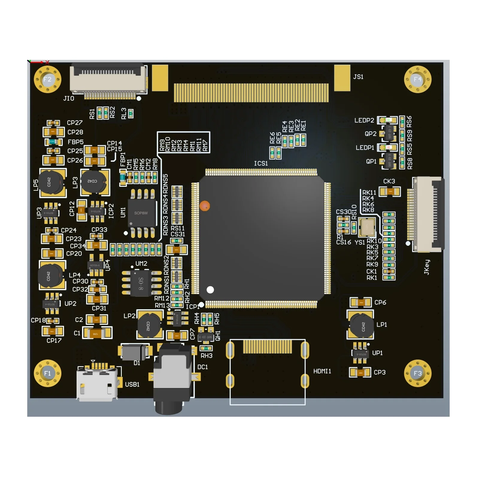 MIPI Display Control Board with Type C for JDI 8.9inch 2560x1600 60Hz LCD to make portable monitor
