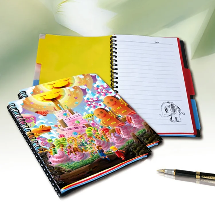 wholesale stationery a4 3d spiral notebook for office and school