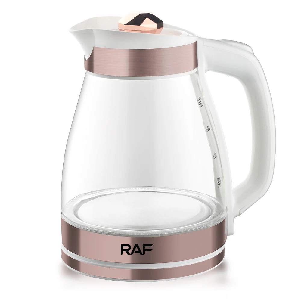 RAF Transparent BPA free Interior Samovar Tea Pot Fast Water Boiler Glass Hot Water Electric  Kettle